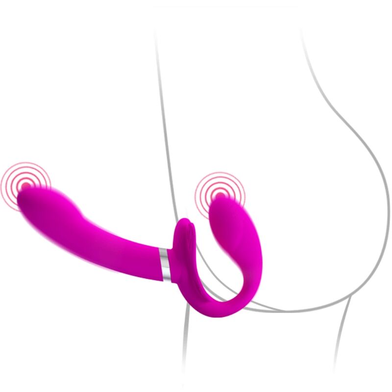 PRETTY LOVE - VALERIE DOBBELT STRAP-ON VIBRATOR 12 VIBRATIONER LILLA