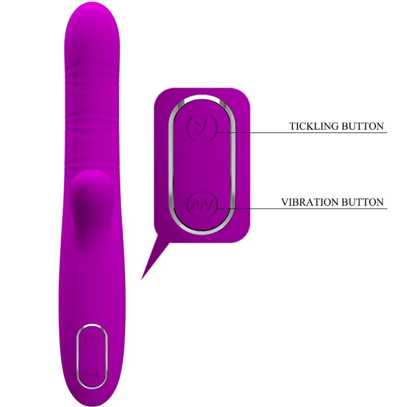 PRETTY LOVE - ANGELIQUE MULTIFUNKTIONSVIBRATOR + KLITORISSTIMULATOR LILLA