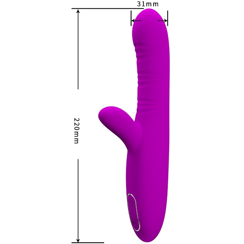 PRETTY LOVE - ANGELIQUE MULTIFUNKTIONSVIBRATOR + KLITORISSTIMULATOR LILLA