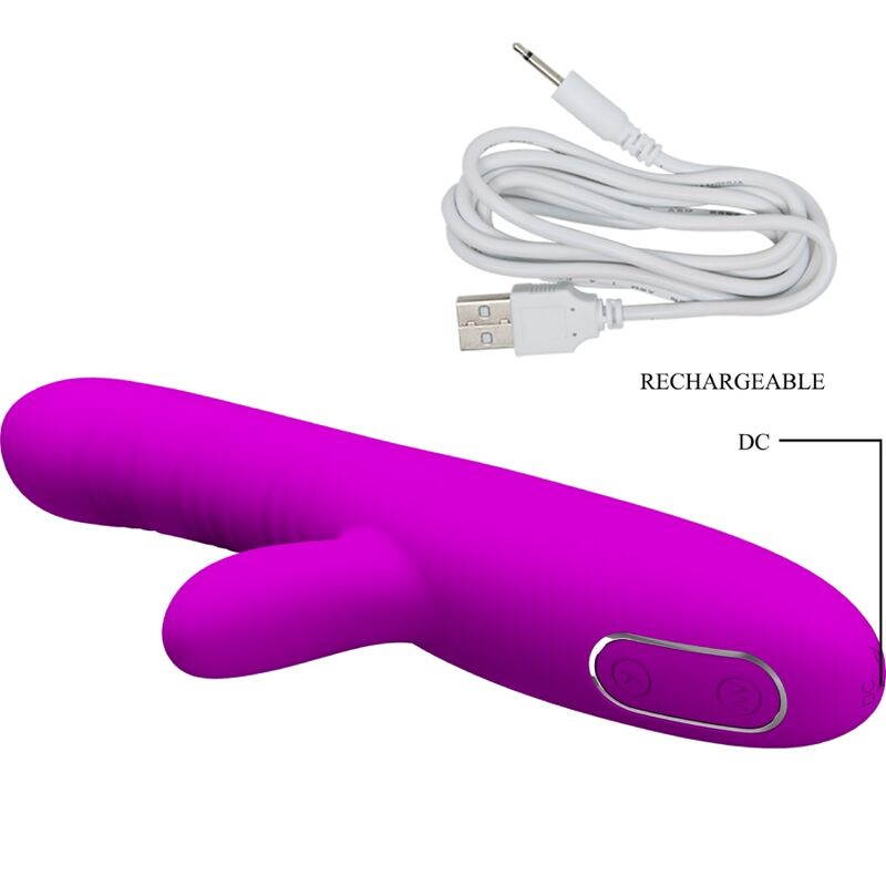 PRETTY LOVE - ANGELIQUE MULTIFUNKTIONSVIBRATOR + KLITORISSTIMULATOR LILLA