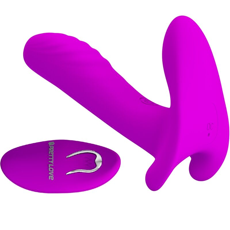 PRETTY LOVE - MASSAGEAPPARAT & VIBRATOR 12 VIBRATIONER FJERNBETJENING LILLA