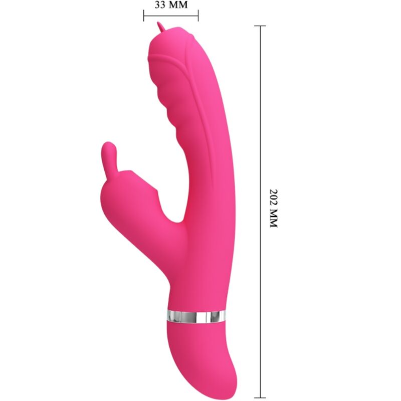 PRETTY LOVE - PHOENIX MULTIFUNKTIONS KANINVIBRATOR PINK