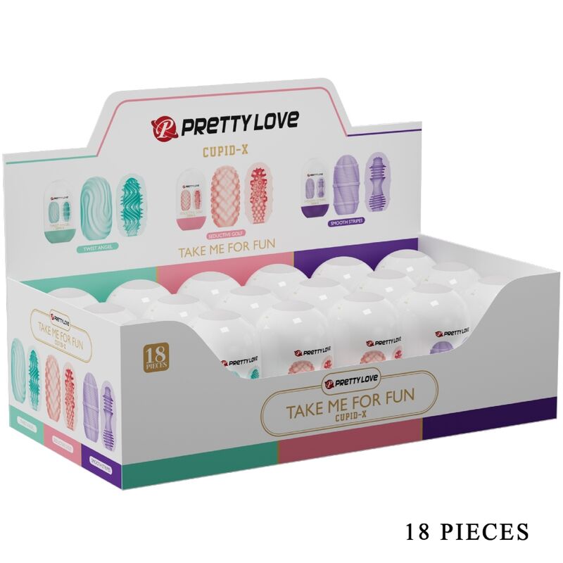 PRETTY LOVE - CUPID X 18 MANDLIGE MAsturbatoren FORSKELLIGE TEKSTURER