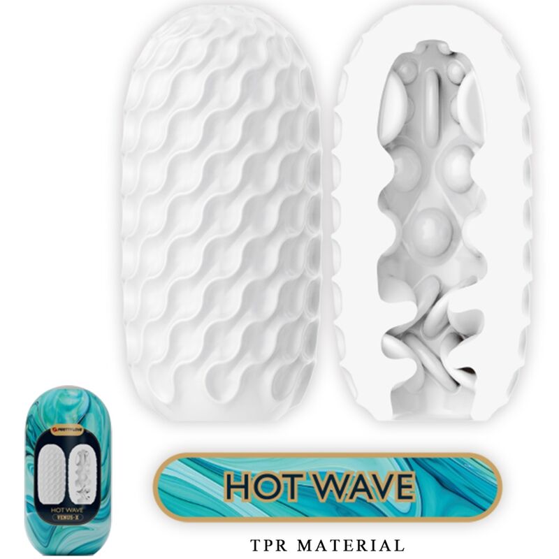 PRETTY LOVE - HOT WAVE SILIKONE MANDLIG MAsturbator HVID