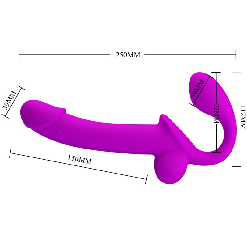 PRETTY LOVE - KELPIE DOBBELT STRAP-ON STIMULATOR LILLA