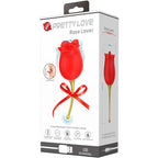 PRETTY LOVE - ROSE LOVER ROSE KLITORIS STIMULATOR 12 VIBRATIONER RØD