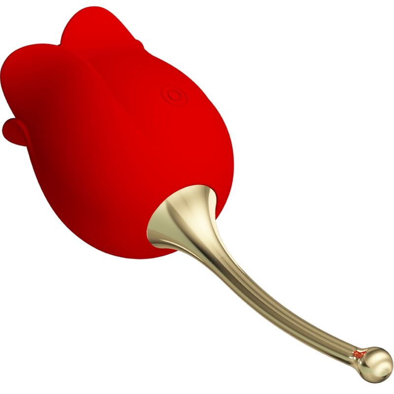 PRETTY LOVE - ROSE LOVER ROSE KLITORIS STIMULATOR 12 VIBRATIONER RØD
