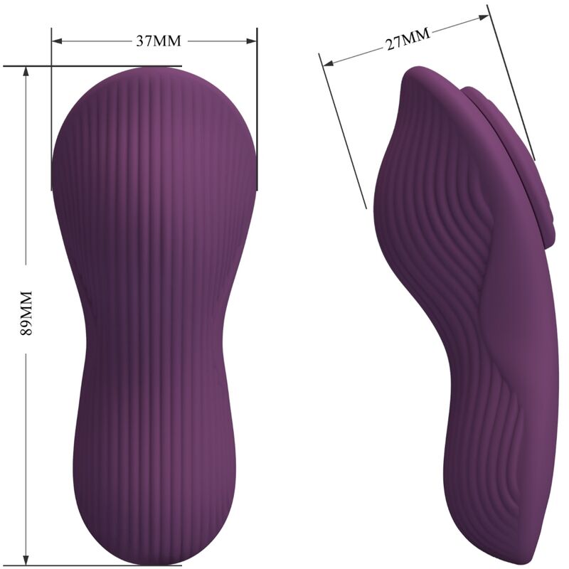 PRETTY LOVE - MAKE LAY ON CLITORIS MASSAGEAPPARAT 10 VIBRATIONER FJERNBETJENING LILLA