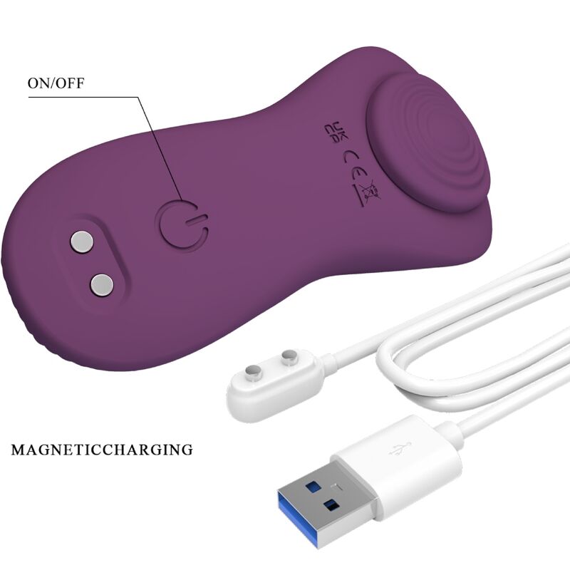PRETTY LOVE - MAKE LAY ON CLITORIS MASSAGEAPPARAT 10 VIBRATIONER FJERNBETJENING LILLA