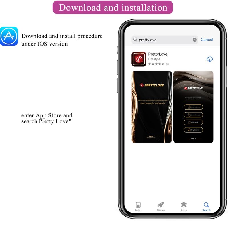 PRETTY LOVE - FRANZ MASSAGEAPPARAT OG VIBRATOR GRATIS APP LILLA