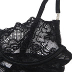 SUBBLIME - 954185 BLONDE BABYDUKKEN MED JUSTERBARE STROPPER SORT S/M