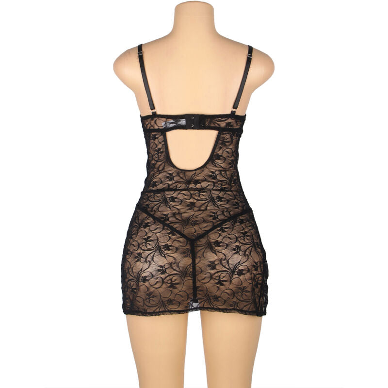 SUBBLIME - 954185 BLONDE BABYDUKKEN MED JUSTERBARE STROPPER SORT S/M