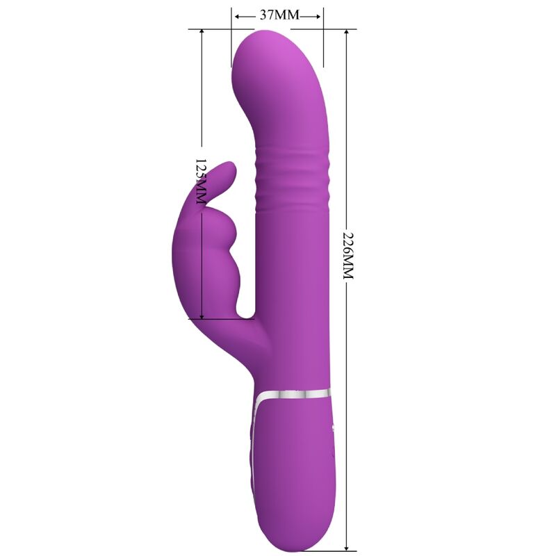 PRETTY LOVE - COALE 4 I 1 MULTIFUNKTIONS KANINVIBRATOR LILLA