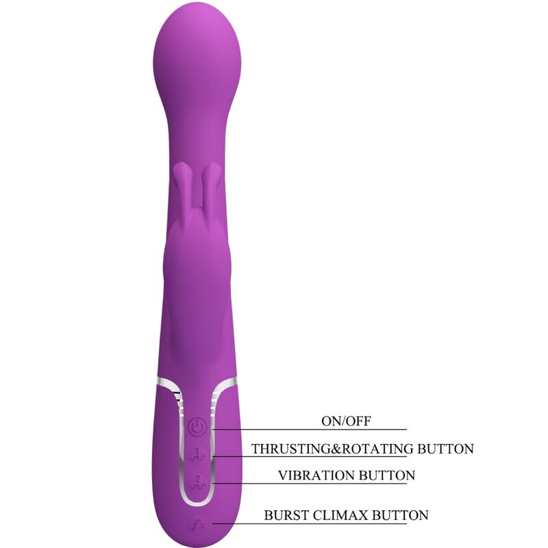 PRETTY LOVE - DEJON 3 I 1 MULTIFUNKTIONS KANINVIBRATOR LILLA