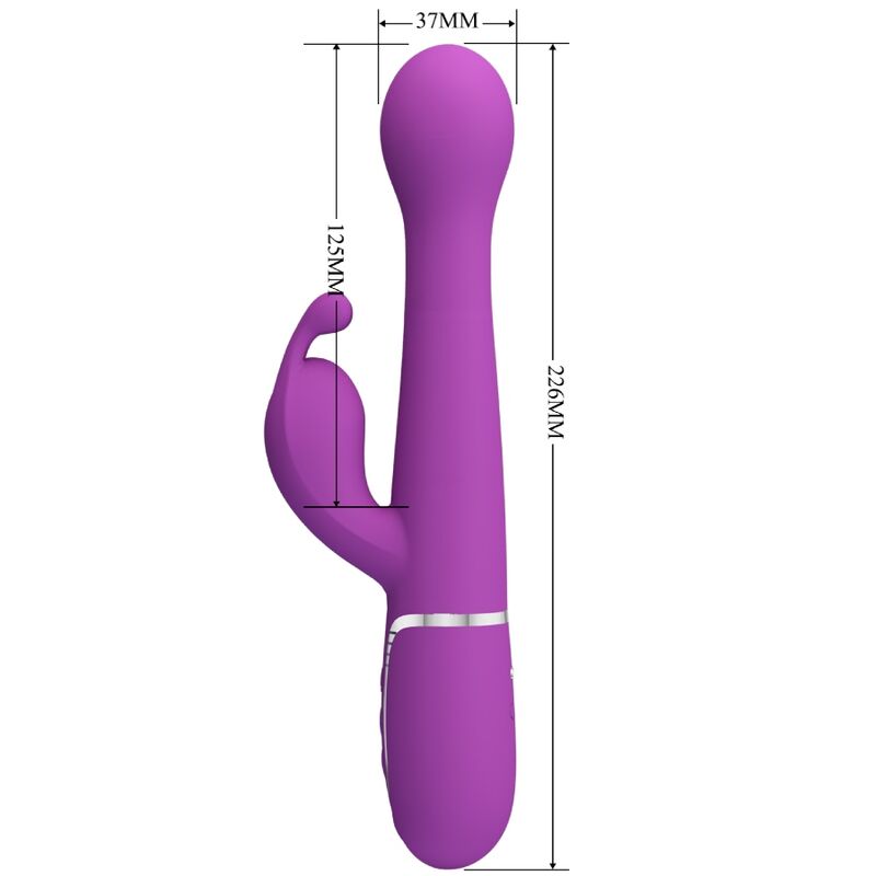 PRETTY LOVE - DEJON 3 I 1 MULTIFUNKTIONS KANINVIBRATOR LILLA