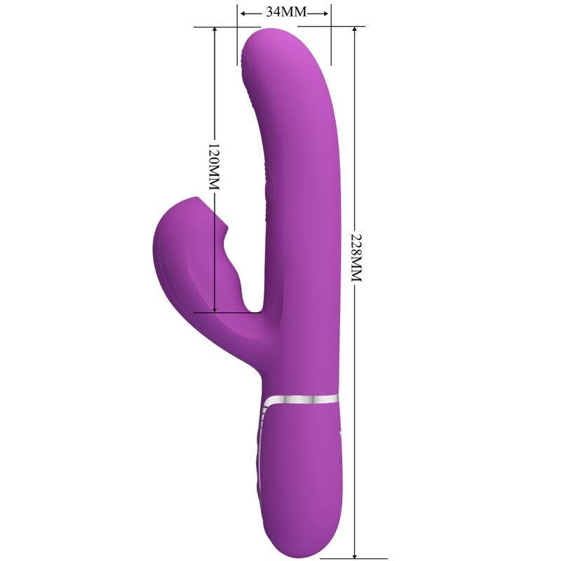PRETTY LOVE - PERLITA 3 I 1 MULTIFUNKTIONS KANINVIBRATOR LILLA