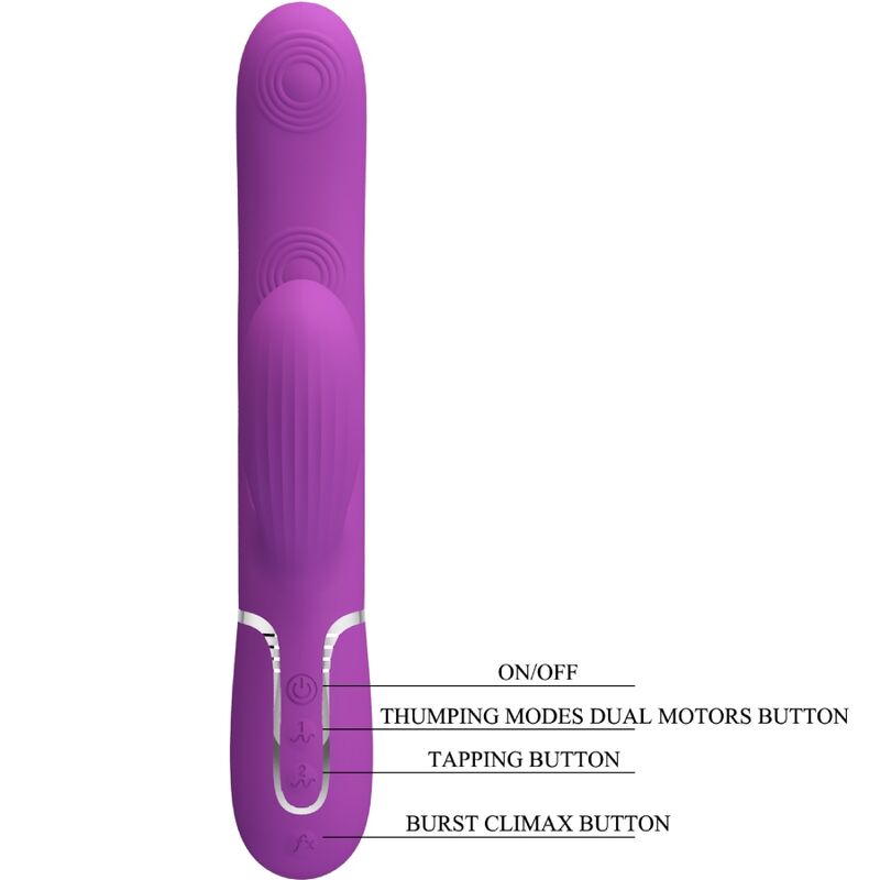 PRETTY LOVE - PERLITA 3 I 1 MULTIFUNKTIONS KANINVIBRATOR LILLA