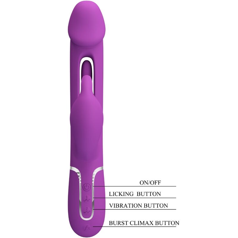 PRETTY LOVE - KAMPAS 3 I 1 MULTIFUNKTIONS KANINVIBRATOR LILLA