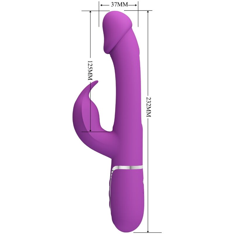 PRETTY LOVE - KAMPAS 3 I 1 MULTIFUNKTIONS KANINVIBRATOR LILLA