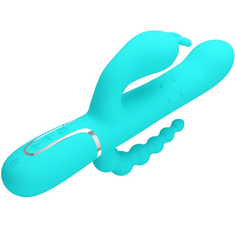 PRETTY LOVE - CAMMY 4 I 1 MULTIFUNKTIONS TRIPPEL KANINVIBRATOR BLÅ