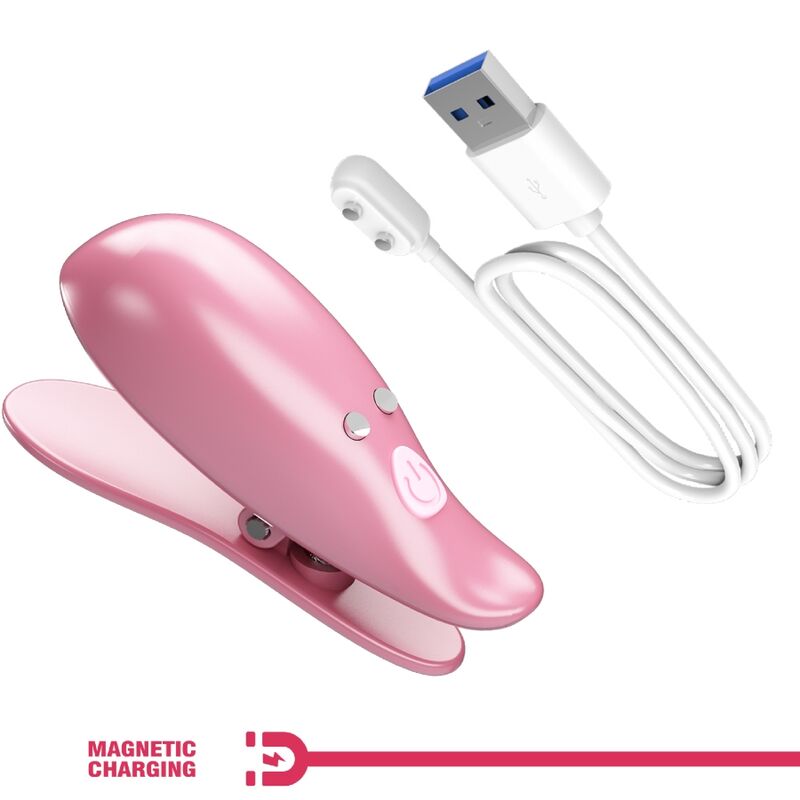 PRETTY LOVE - CAILEY BRYSTVORTEKLEMMER 10 VIBRATIONER FJERNBETJENING PINK