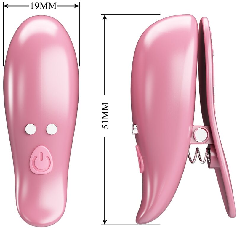 PRETTY LOVE - CAILEY BRYSTVORTEKLEMMER 10 VIBRATIONER FJERNBETJENING PINK