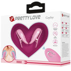 PRETTY LOVE - CAILEY BRYSTVORTEKLEMMER 10 VIBRATIONER FJERNBETJENING PINK
