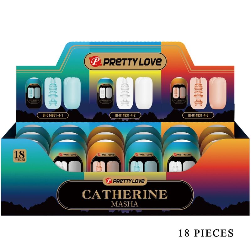 PRETTY LOVE - MASHA-PAKKE 18 FORSKELLIGE MANDLIGE ONANISER