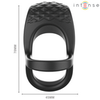 INTENSE - ALEX VIBRATOR DOBBELT PENIS RING 10 VIBRATIONER SORT