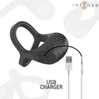INTENSE - ALEX VIBRATOR DOBBELT PENIS RING 10 VIBRATIONER SORT