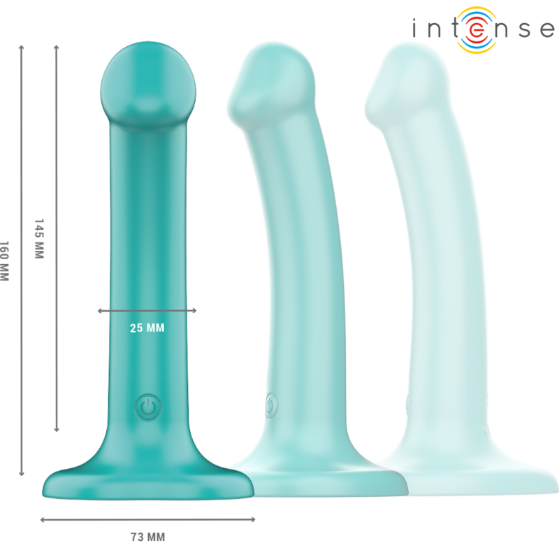 INTENSE - KATIE VIBRATOR MED SUGEKOP 10 VIBRATIONER BLÅ FJERNBETJENING