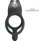 PRETTY LOVE - SETH DOBBELT VIBRERENDE RING KANIN 7 VIBRATIONER SORT