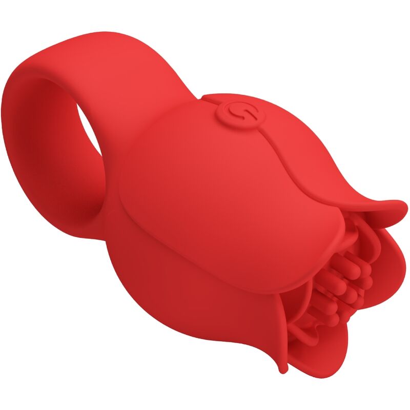 PRETTY LOVE - JAE ROSEFORMET FINGERVIBRATOR 10 VIBRATIONER RØD