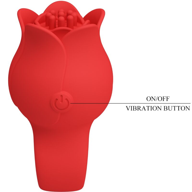 PRETTY LOVE - JAE ROSEFORMET FINGERVIBRATOR 10 VIBRATIONER RØD