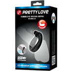 PRETTY LOVE - DAHLIA VIBRERINGSRING + KLITORISSTIMULATOR 12 VIBRATIONER SORT