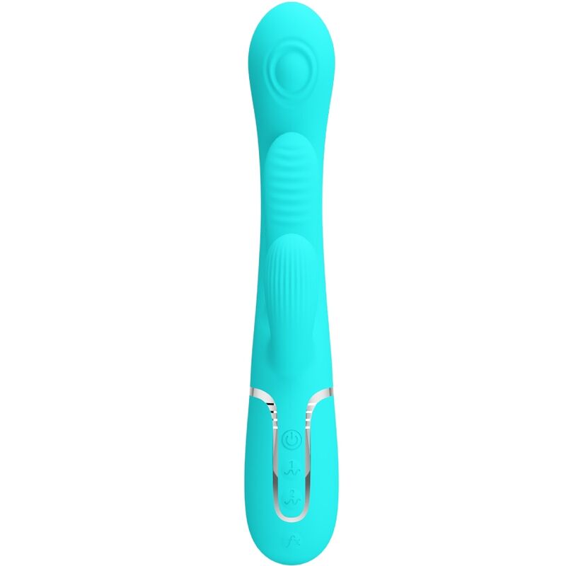 PRETTY LOVE - SHANIA TRIPLE RABBIT MULTIFUNKTIONSVIBRATOR 3 I 1 BLÅ