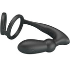 PRETTY LOVE - EMONI PENIS RING + ANALPLUG 12 VIBRATIONER SORT