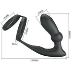PRETTY LOVE - EMONI PENIS RING + ANALPLUG 12 VIBRATIONER SORT