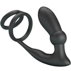 PRETTY LOVE - EMONI PENIS RING + ANALPLUG 12 VIBRATIONER SORT