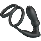 PRETTY LOVE - EMONI PENIS RING + ANALPLUG 12 VIBRATIONER SORT