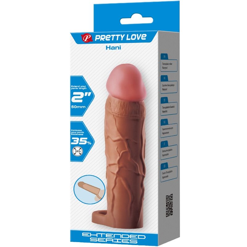 PRETTY LOVE - HANI PENISÆRME MED 5 CM FORLÆNGNING MULAT