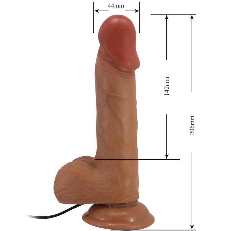 BAILE - CATOBLEPAS REALISTISK VIBRATOR 20,6 CM FLESH FJERNBETJENING