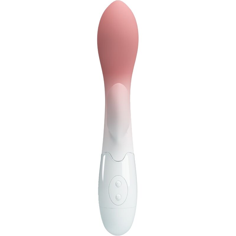 PRETTY LOVE - KLAR G-PUNKT VIBRATOR + KLITORIS STIMULATOR 30 VIBRATIONER LYSERØD