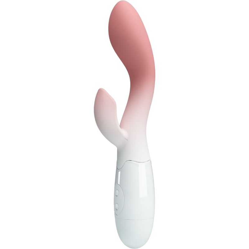 PRETTY LOVE - KLAR G-PUNKT VIBRATOR + KLITORIS STIMULATOR 30 VIBRATIONER LYSERØD