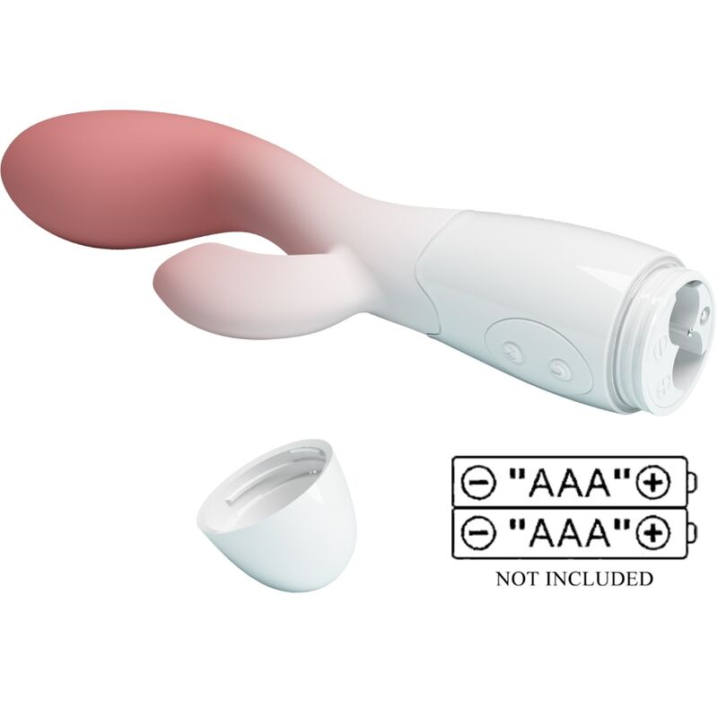 PRETTY LOVE - KLAR G-PUNKT VIBRATOR + KLITORIS STIMULATOR 30 VIBRATIONER LYSERØD