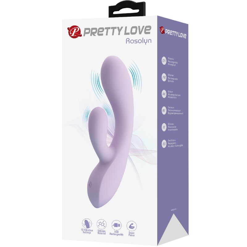 PRETTY LOVE - ROSOLYN KANINVIBRATOR 10 VIBRATIONER LILLA
