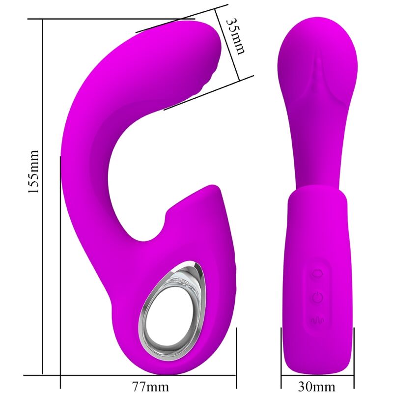 PRETTY LOVE - SIBEL SIBEL G-PUNKT VIBRATOR + KLITORIS STIMULATOR 10 VIBRATIONER LILLA