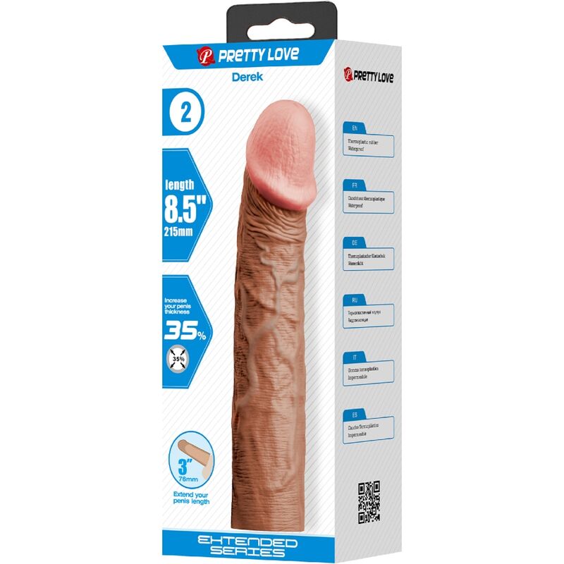PRETTY LOVE - DEREK PENISÆRME MED 7,6 CM FORLÆNGNING MULAT