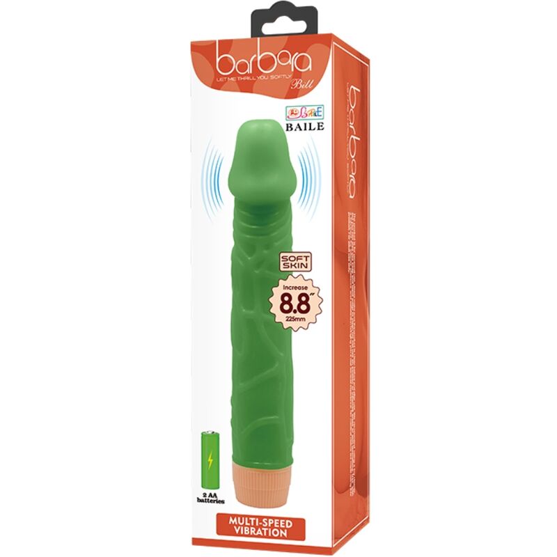 BAILE - BILL REALISTISK VIBRATOR 22,5 CM GRØN