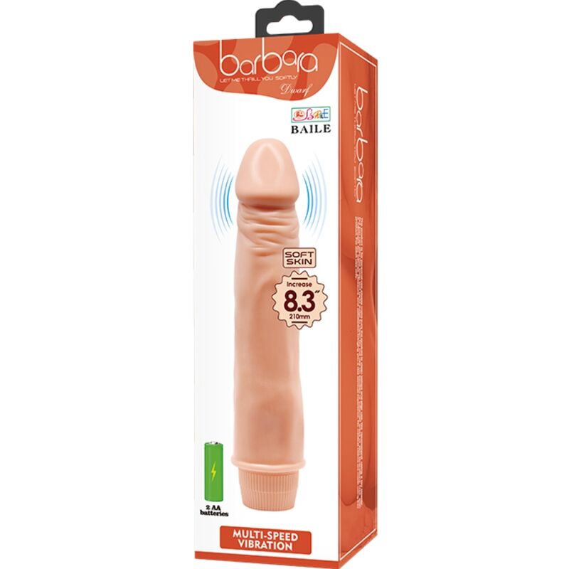 BAILE - DVERG REALISTISK VIBRATOR 21 CM KØD